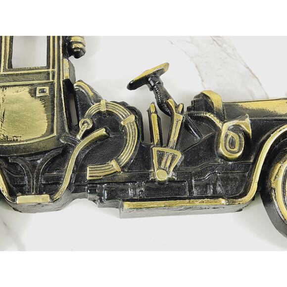 Car Design Wall Decor Plaque Cast Aluminum 14" Made in Japan x2 Vintage - Picture 5 of 16